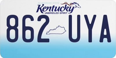 KY license plate 862UYA