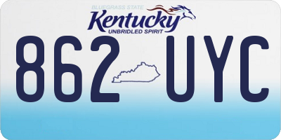 KY license plate 862UYC