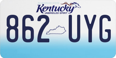 KY license plate 862UYG
