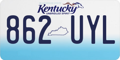 KY license plate 862UYL