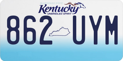 KY license plate 862UYM