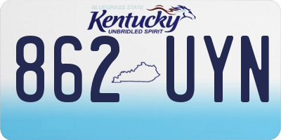 KY license plate 862UYN
