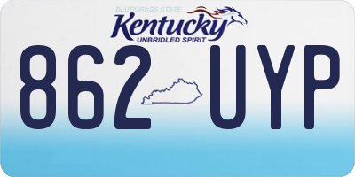 KY license plate 862UYP