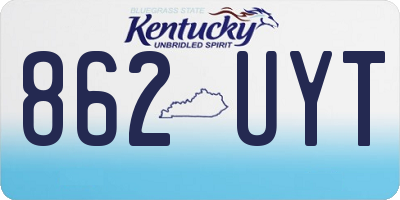 KY license plate 862UYT