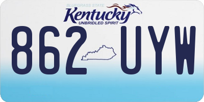 KY license plate 862UYW