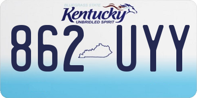KY license plate 862UYY