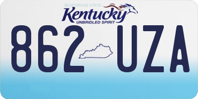 KY license plate 862UZA