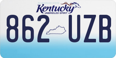 KY license plate 862UZB