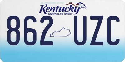 KY license plate 862UZC