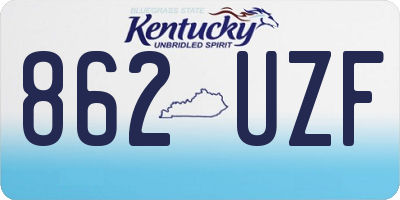 KY license plate 862UZF