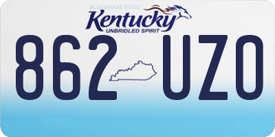 KY license plate 862UZO