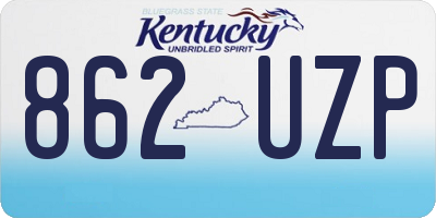 KY license plate 862UZP