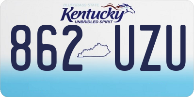 KY license plate 862UZU
