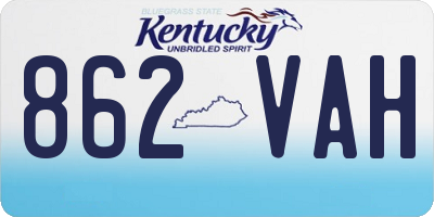 KY license plate 862VAH