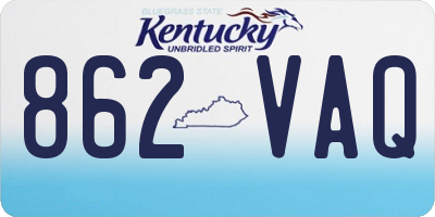 KY license plate 862VAQ