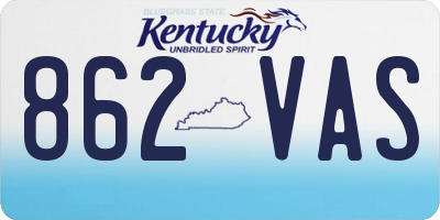 KY license plate 862VAS