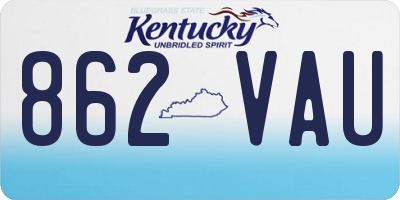 KY license plate 862VAU