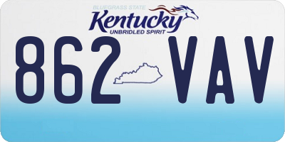 KY license plate 862VAV