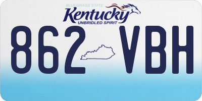 KY license plate 862VBH
