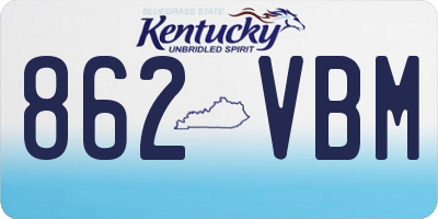 KY license plate 862VBM