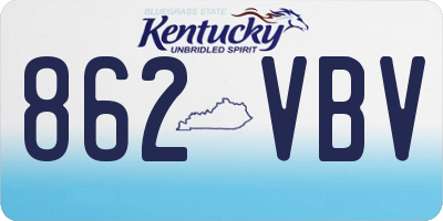 KY license plate 862VBV