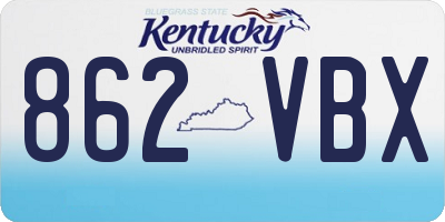 KY license plate 862VBX