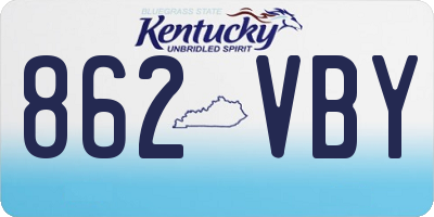 KY license plate 862VBY