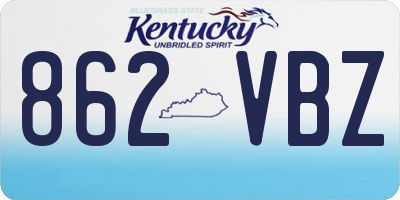 KY license plate 862VBZ