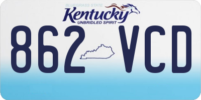 KY license plate 862VCD