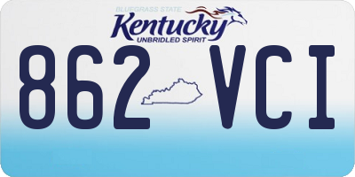 KY license plate 862VCI