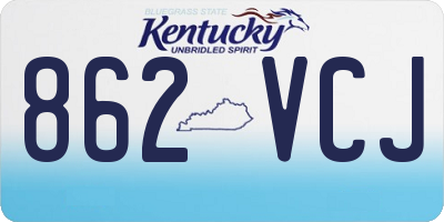KY license plate 862VCJ