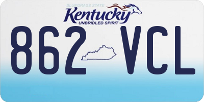 KY license plate 862VCL