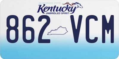 KY license plate 862VCM