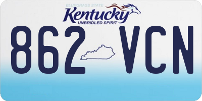 KY license plate 862VCN