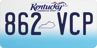 KY license plate 862VCP