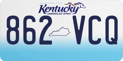 KY license plate 862VCQ