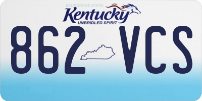 KY license plate 862VCS