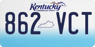 KY license plate 862VCT