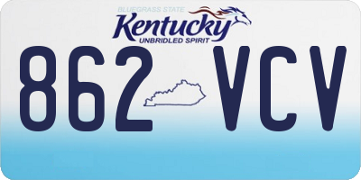 KY license plate 862VCV