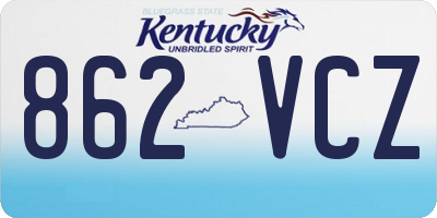 KY license plate 862VCZ