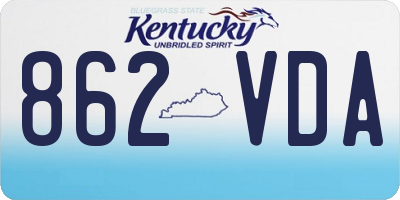 KY license plate 862VDA