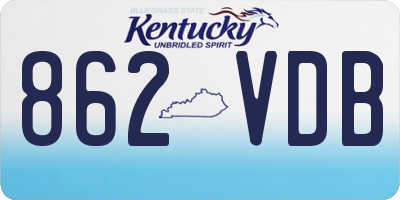 KY license plate 862VDB