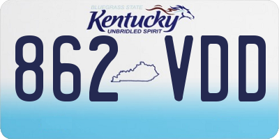 KY license plate 862VDD