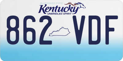 KY license plate 862VDF