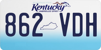 KY license plate 862VDH