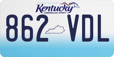 KY license plate 862VDL