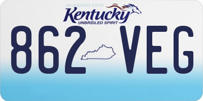 KY license plate 862VEG