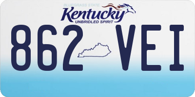 KY license plate 862VEI