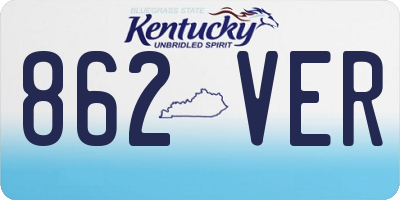 KY license plate 862VER