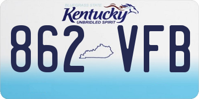 KY license plate 862VFB